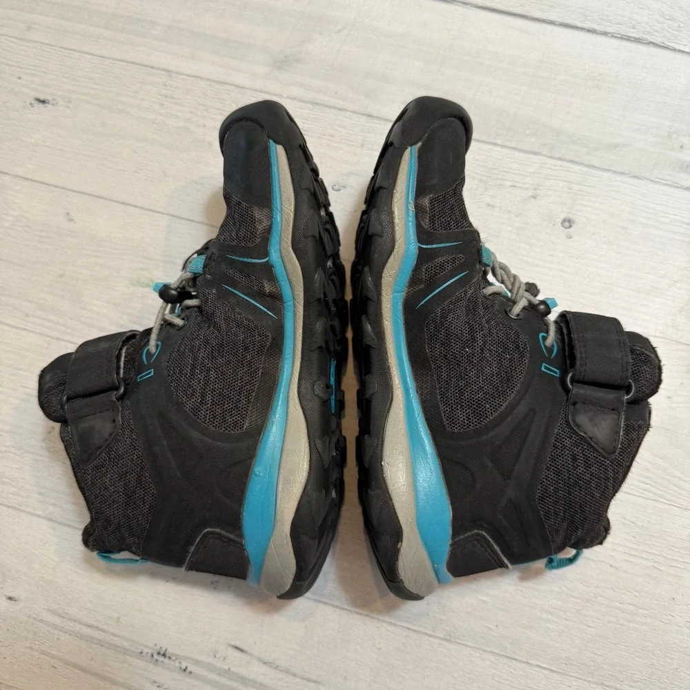 Keen kids black and blue‎ hiking boots shoes youth size 12